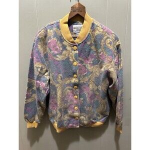 Vintage Beverly Hills Basix Super Granny Core Knitting Sweater Size Small Faded